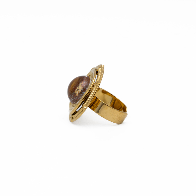 ANILLO Y00616 MARRON Acero Inoxidable A19
