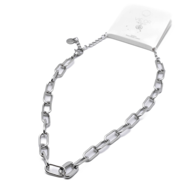 COLLAR ZO13885N PLATEADO Acero Inxidable 2D57