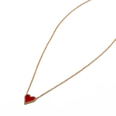 COLLAR ZO11869N DORADO ROJO Acero Inxidable E21