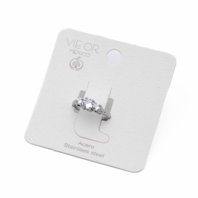 ANILLO ZO12992R Plateado Acero Inoxidable -A41