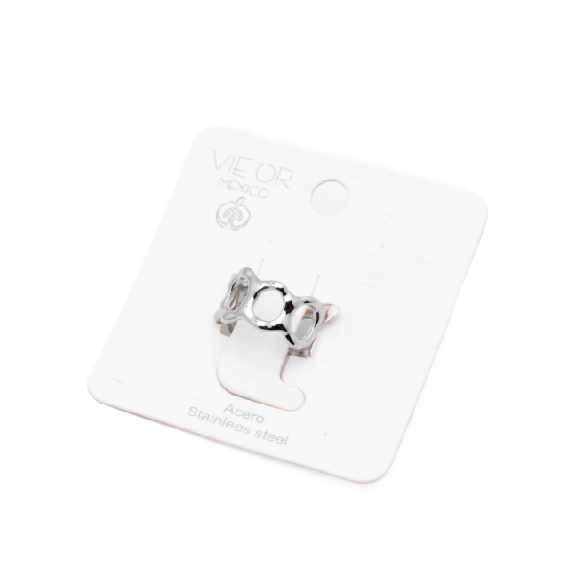 ANILLO ZO14101R Plateado Acero Inoxidable -2A44