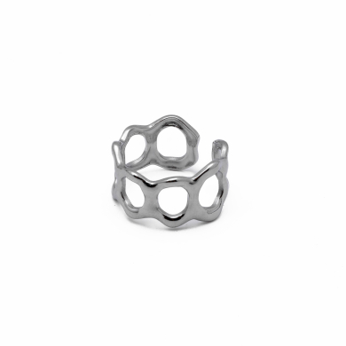 ANILLO ZO14101R Plateado Acero Inoxidable -2A44