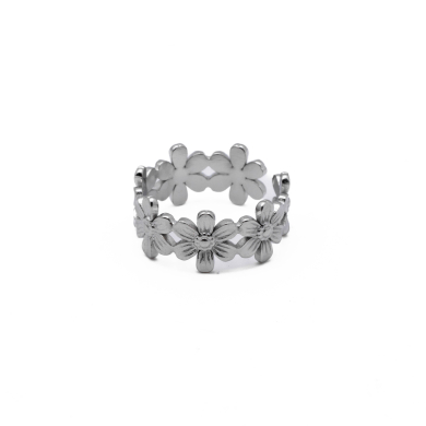 ANILLO ZO14135R Plateado Acero Inoxidable -2A37