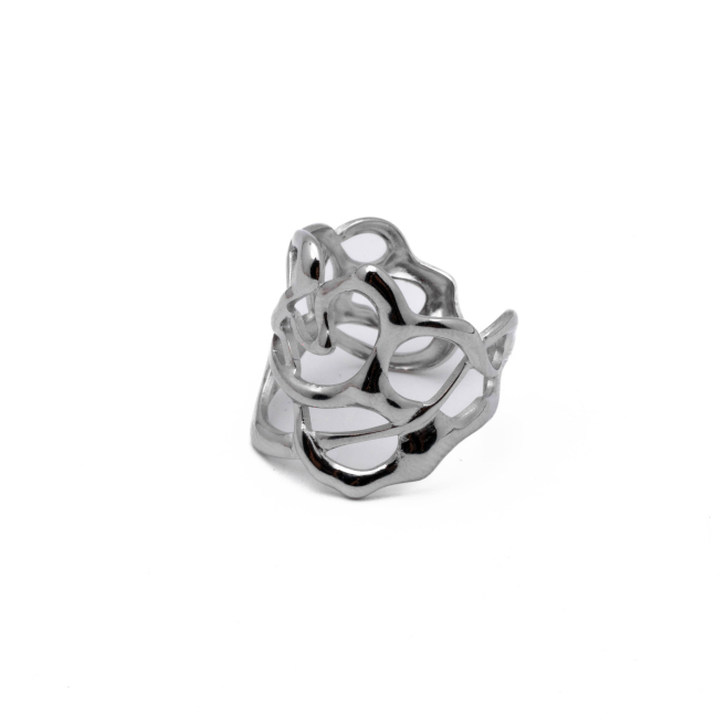 ANILLO ZO14123R Plateado Acero Inoxidable -A49