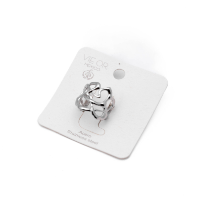 ANILLO ZO14123R Plateado Acero Inoxidable -A49