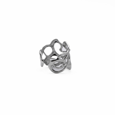 ANILLO ZO14123R Plateado Acero Inoxidable -A49