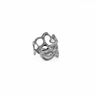 ANILLO ZO14123R Plateado Acero Inoxidable -A49