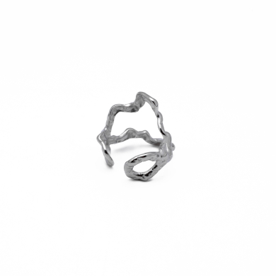 ANILLO ZO14096R Plateado Acero Inoxidable -2A38