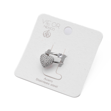 ANILLO ZO13586R Plateado Acero Inoxidable -A41