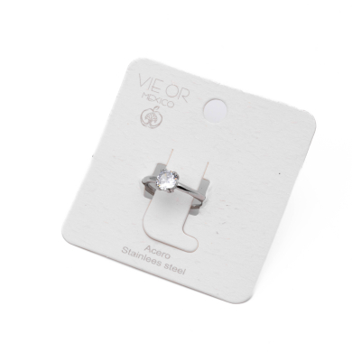 ANILLO ZO13678R Plateado Acero Inoxidable -A42