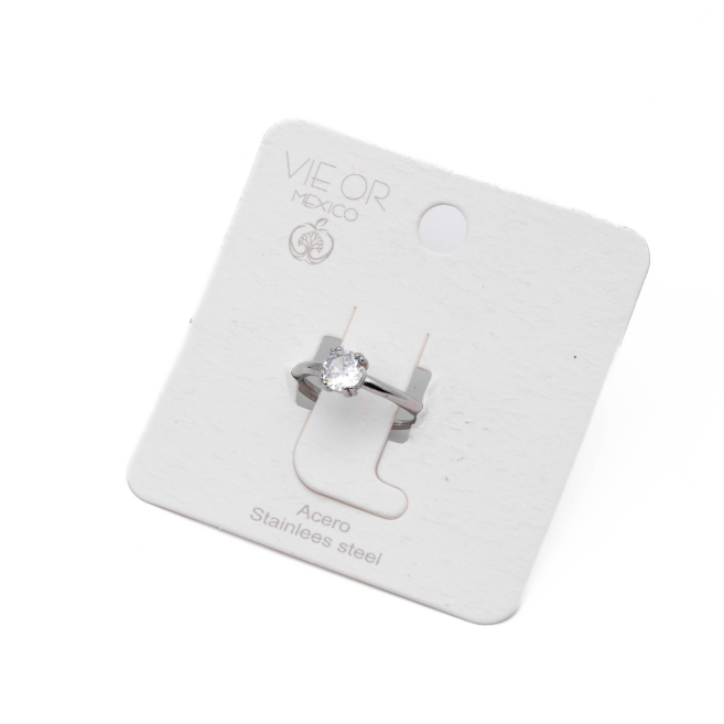 ANILLO ZO13678R Plateado Acero Inoxidable -A42
