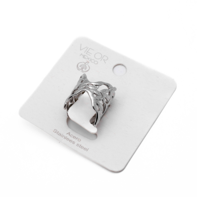 ANILLO ZO14116R Plateado Acero Inoxidable -A56