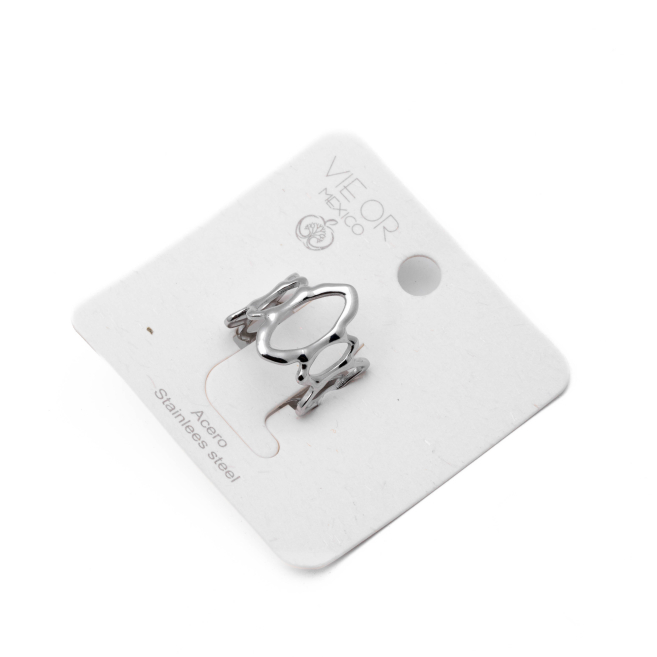 ANILLO ZO14105R Plateado Acero Inoxidable -2A44