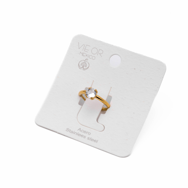 ANILLO ZO13678R Dorado Acero Inoxidable -A42