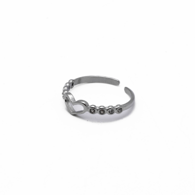 ANILLO ZO14307R Plateado Acero Inoxidable -2A22