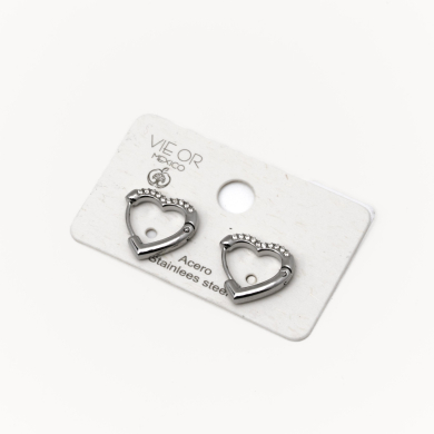 ARETES ZO13761E/15MM Plateado Acero Inoxidable -F32