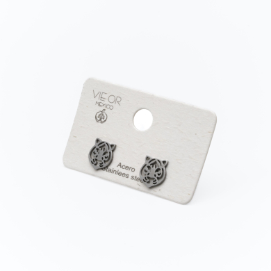 ARETES ZO13292E PLATEADO Acero Inxidable G11