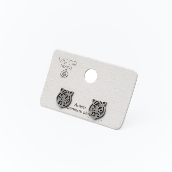 ARETES ZO13292E PLATEADO Acero Inxidable G11