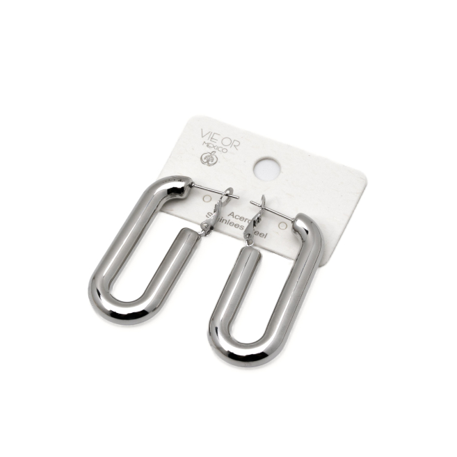 ARETES ZO12935E Plateado Acero Inoxidable -F29