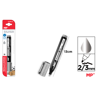 MARCADOR PERMANENTE PLATA - H27