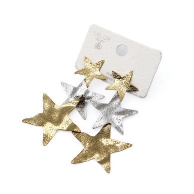 ARETES ZO14395E390 BICOLOR Acero Inxidable F43