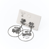 ARETES ZO14032E Plateado Acero Inoxidable -G42