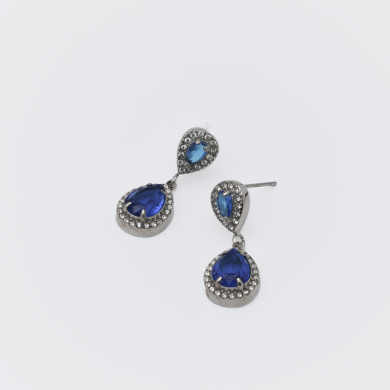 ARETES ZO13963E Plateado Azul Acero Inoxidable -G35