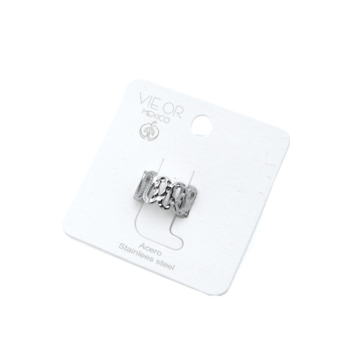 ANILLO ZO14107R Plateado Acero Inoxidable -2A25