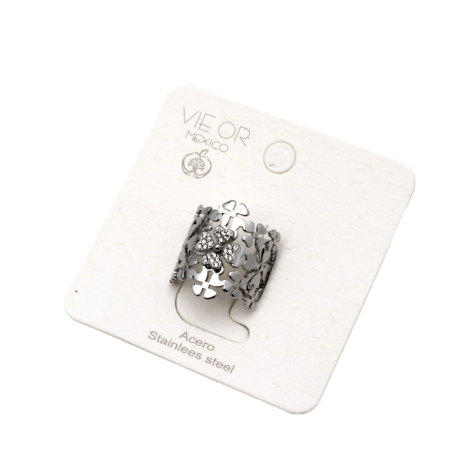 ANILLO ZO13556R Plateado Acero Inoxidable -A44