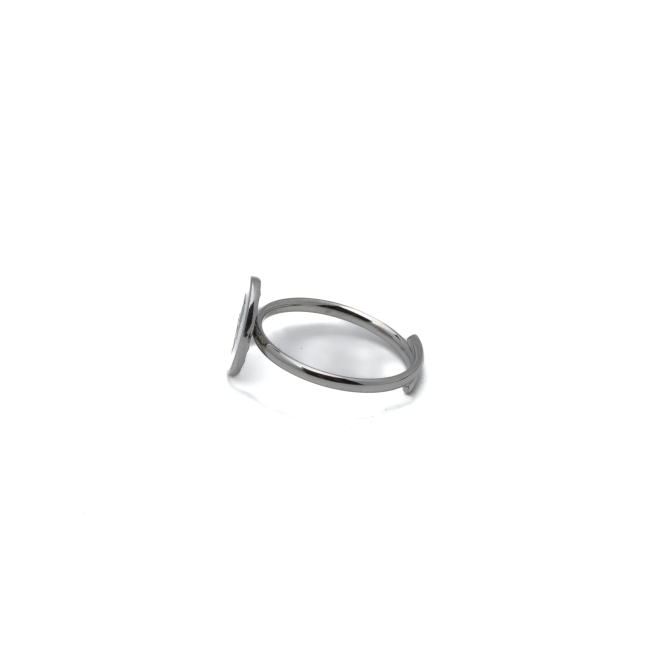 ANILLO ZO13348R Plateado Blanco Acero Inoxidable -A28