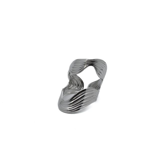 ANILLO ZO14097R Plateado Acero Inoxidable -2A58