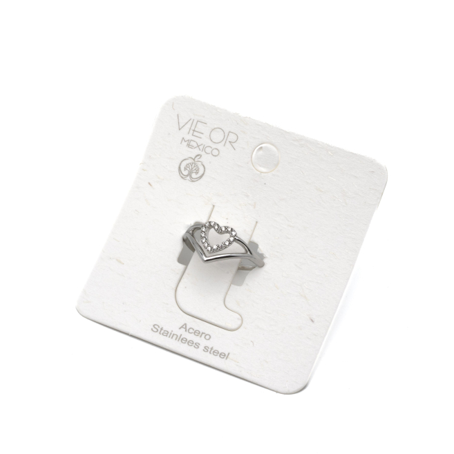 ANILLO ZO13754R Plateado Acero Inoxidable -A41