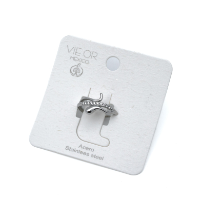 ANILLO ZO13734R Plateado Acero Inoxidable -A31