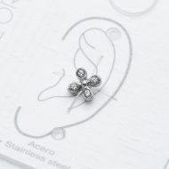 ARETE PIERCING ZO13793E PLATEADO Acero Inxidable F38