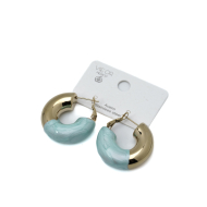 ARETES ZO13244E DORADO VERDE Acero Inxidable F34