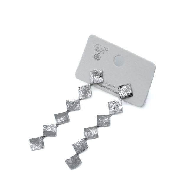 ARETES ZO14393E450 PLATEADO Acero Inxidable G27