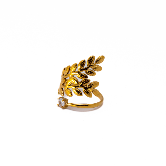 ANILLO ZO8734R Dorado Acero Inoxidable -2A57