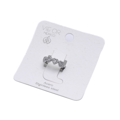 ANILLO ZO12999R Plateado Acero Inoxidable -A41