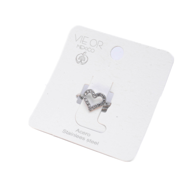 ANILLO ZO14784R Plateado Acero Inoxidable -A31