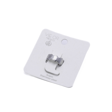 ANILLO ZO8573R Plateado Acero Inoxidable -2A37