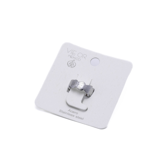 ANILLO ZO8573R Plateado Acero Inoxidable -2A37
