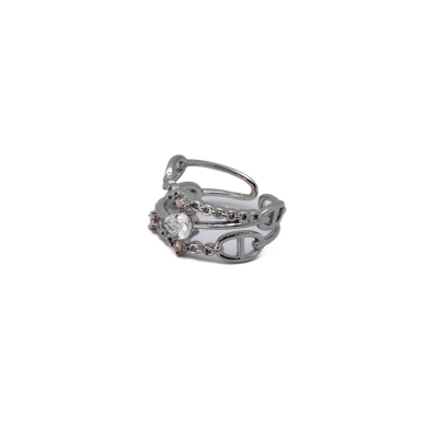 ANILLO ZO15059R Plateado Acero Inoxidable A14