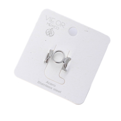 ANILLO ZO14661R Plateado Acero Inoxidable -2A13