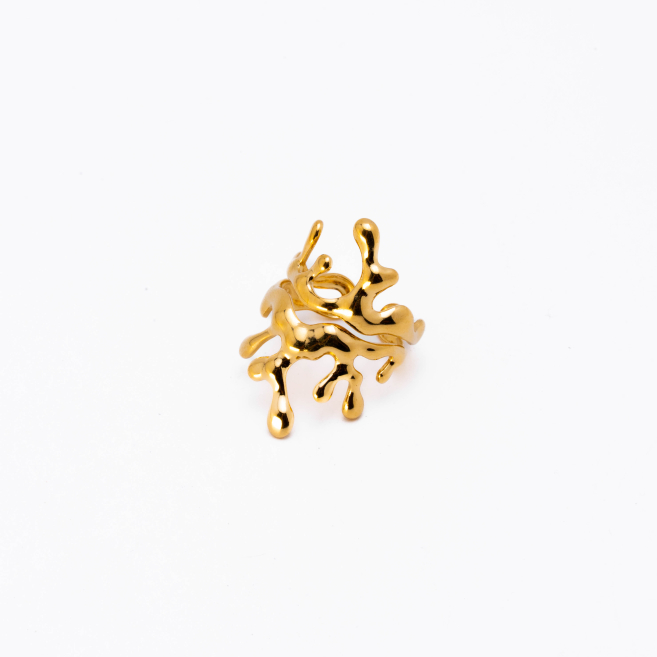 ANILLO ZO14098R Dorado Acero Inoxidable 2A310