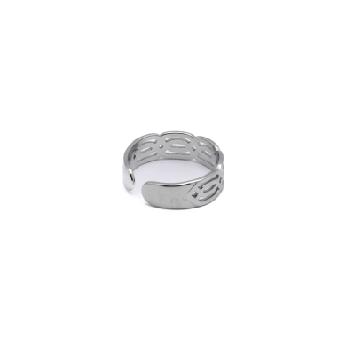 ANILLO ZO8571R Plateado Acero Inoxidable -2A23