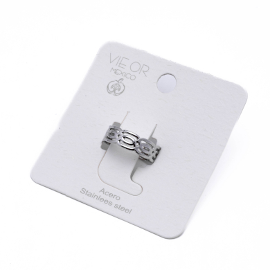 ANILLO ZO8571R Plateado Acero Inoxidable -2A23