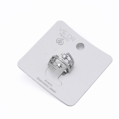 ANILLO ZO10244R150 Plateado Acero Inoxidable -2A53