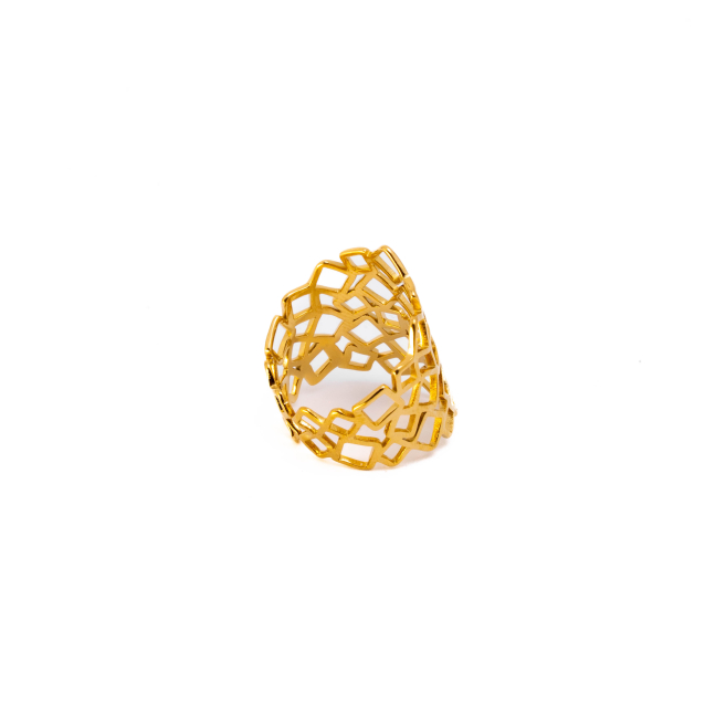 ANILLO ZO8812R Dorado Acero Inoxidable -A52