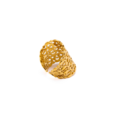 ANILLO ZO8821R Dorado Acero Inoxidable -A43