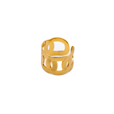 ANILLO ZO8738R Dorado Acero Inoxidable -2A36